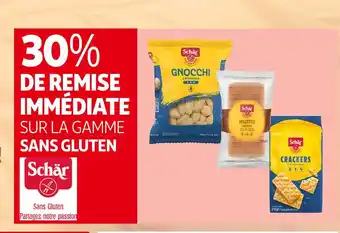 Schär 30% de remise immédiate sur la gamme sans gluten schär