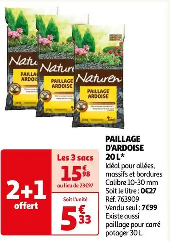 Auchan Paillage d'ardoise 20 l offre