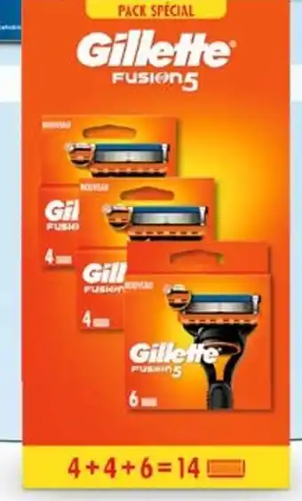 Auchan Gillette fusion lames gillette fusion offre