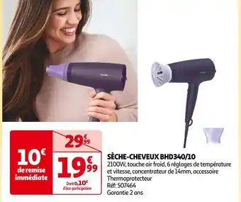 Auchan Philips sèche-cheveux bhd340/10 offre