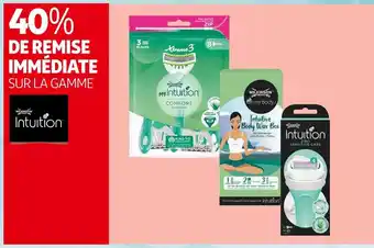 Auchan Wilkinson 40% de remise immédiate sur la gamme wilkinson intuition offre