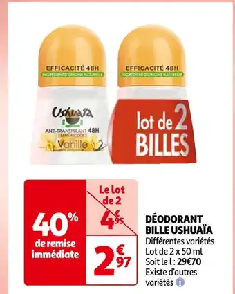 Auchan Ushuaïa déodorant bille offre