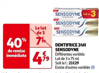 Sensodyne dentifrice 24h