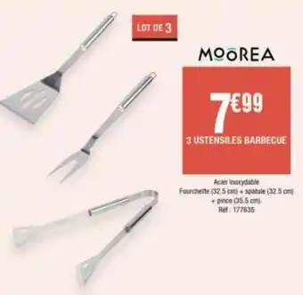 La Foir'Fouille MOOREA 3 USTENSILES BARBECUE offre
