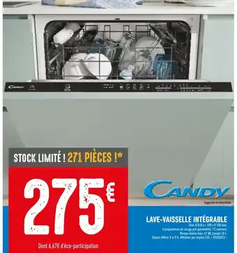 Brico Cash CANDY LAVE-VAISSELLE INTÉGRABLE offre