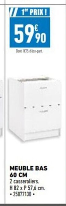 Brico Cash MEUBLE BAS 60 CM offre