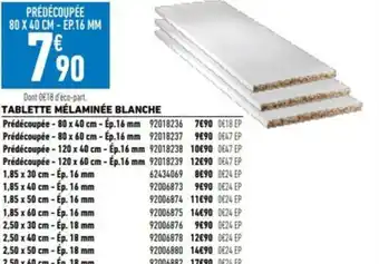 TABLETTE MÉLAMINÉE BLANCHE