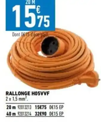 Brico Cash RALLONGE H05VVF offre