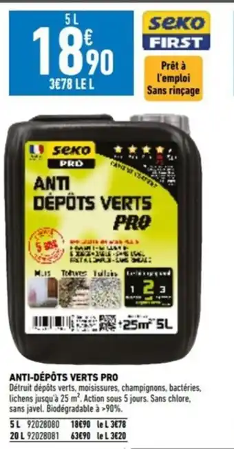 Brico Cash ANTI-DÉPÔTS VERTS PRO offre