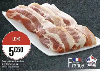 Casino Supermarchés Porc poitrine tranchée à griller avec os offre