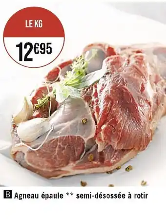 Casino Supermarchés Agneau épaule ** semi-désossée à rotir offre