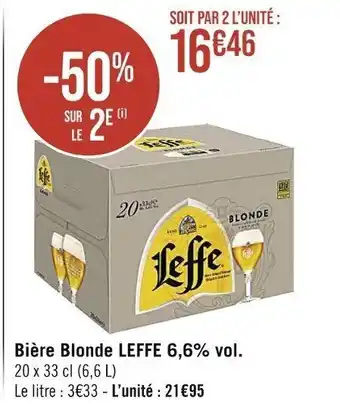 Casino Supermarchés Bière Blonde LEFFE 6,6% vol. offre