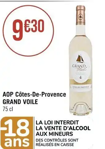 Casino Supermarchés AOP Côtes-De-Provence GRAND VOILE 75 cl offre