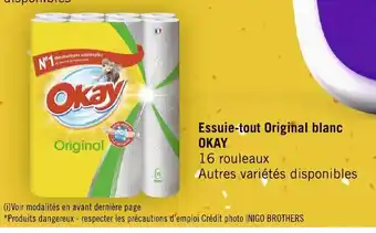 Géant Casino Essuie-tout Original blanc OKAY offre
