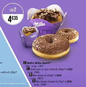 Géant Casino Muffin Milka fourré(a)* offre