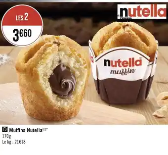Géant Casino Muffins Nutella offre
