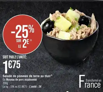 Géant Casino Salade de pommes de terre au thon" offre