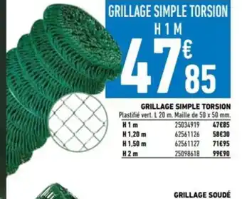 Brico Cash GRILLAGE SIMPLE TORSION H1M offre