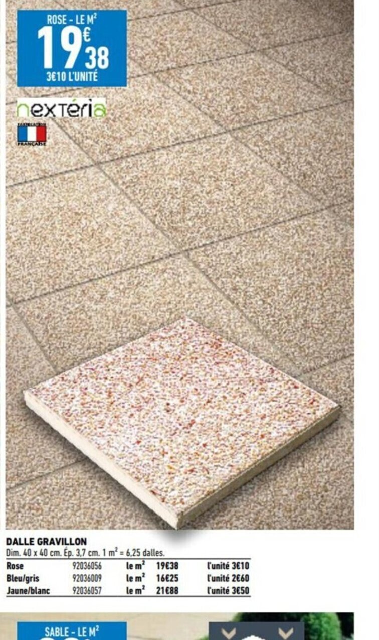 Dalle Gravillon 50x50 Brico Depot
