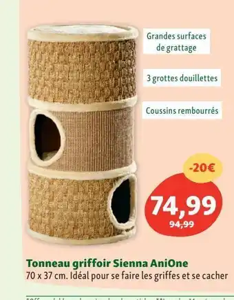 Maxi Zoo Tonneau griffoir sienna anione offre