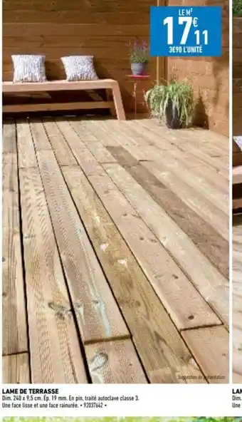 Brico Cash LAME DE TERRASSE offre