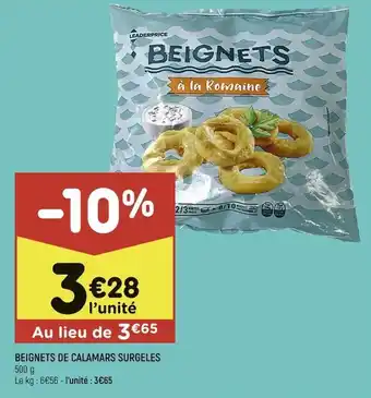 Leader Price Beignets de calamars surgeles offre