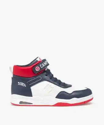 Gémo Baskets garçon mid-cut tricolores à lacets et scratch - camps offre