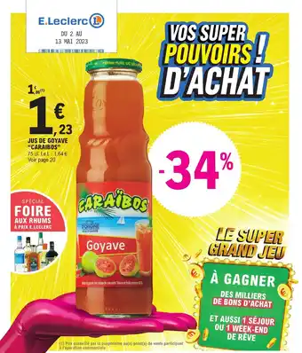 E.Leclerc JUS DE GOYAVE "CARAIBOS" offre