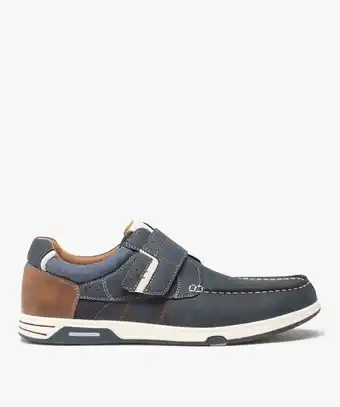 Chaussures bateau homme confort Ă fermeture scratch
