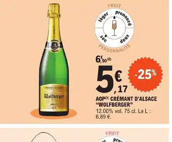 E.Leclerc AOP (3) CRÉMANT D'ALSACE "WOLFBERGER" offre