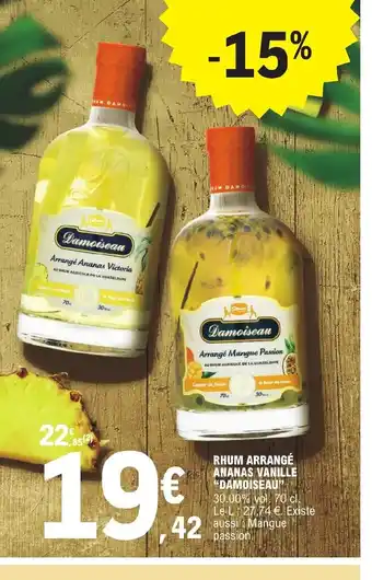 E.Leclerc RHUM ARRANGÉ ANANAS VANILLE "DAMOISEAU" offre