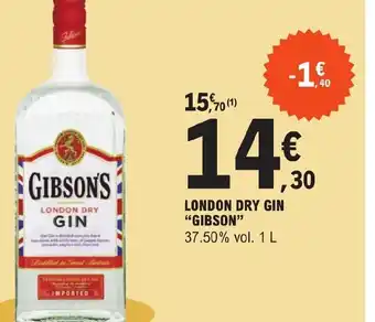 E.Leclerc LONDON DRY GIN "GIBSON" 37.50% vol. 1 L offre