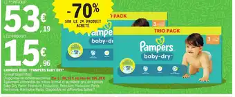 E.Leclerc CHANGES BEBE "PAMPERS BABY DRY" Format Géant Maxi offre