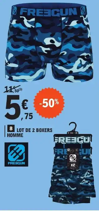 E.Leclerc 8 LOT DE 2 BOXERS HOMME offre
