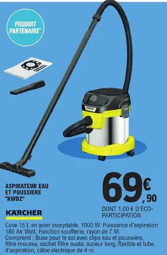 E.Leclerc KÄRCHER ASPIRATEUR EAU ET POUSSIERE "KWD2" offre