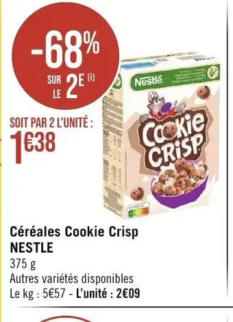 Géant Casino Céréales Cookie Crisp NESTLE offre