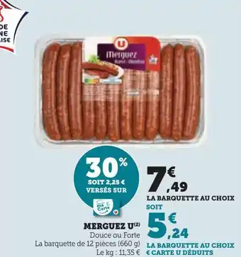 Super U Merguez u offre