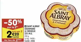 Saint albray gourmand & crémeux 33% m.g