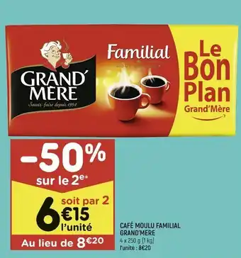 Leader Price Café moulu familia grand'mere offre