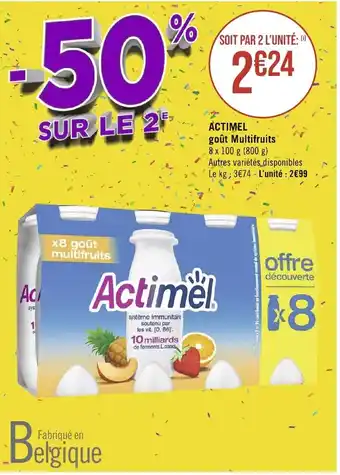 Géant Casino ACTIMEL goût Multifruits 8 x 100 g (800 g) Autres variétés disponibles Le kg; 3€74 - L'unité : 2€99 offre