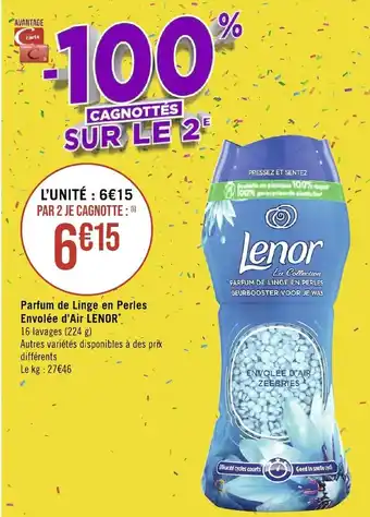 Géant Casino Parfum de Linge en Perles Envolée d'Air LENOR* offre