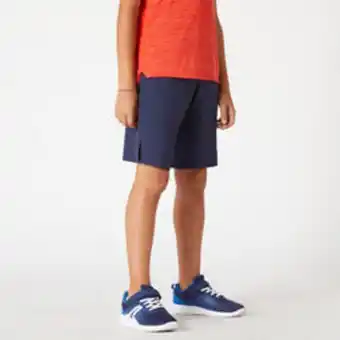 Decathlon Short garçon synthétique respirant - w500 kaki avec imprimé offre