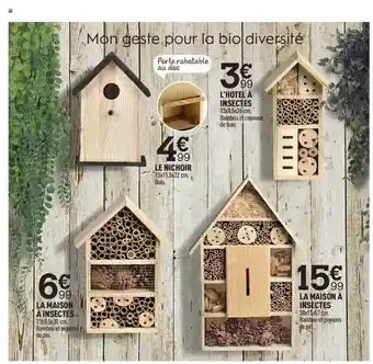 Centrakor L'hotel à Insectes, Le Nichoir, La Maison à Insectes, La Maison à Insectes offre