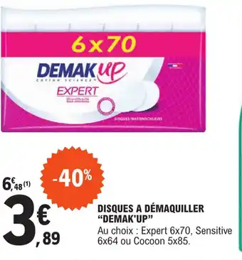E.Leclerc DISQUES A DÉMAQUILLER "DEMAK'UP" offre