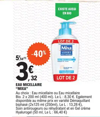 E.Leclerc EAU MICELLAIRE "MIXA" offre