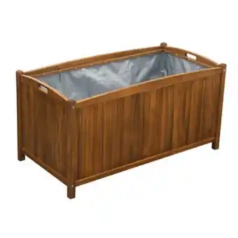 Bac à fleurs rectangulaire en bois d'acacia gora - 100 cm - 141l