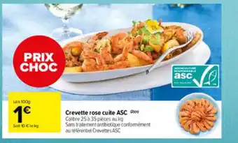 Carrefour Market Crevette Rose Cuite Asc offre