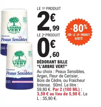 E.Leclerc DÉDORANT BILLE "L'ARBRE VERT" offre