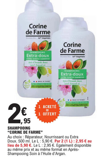 E.Leclerc SHAMPOOING "CORINE DE FARME" offre