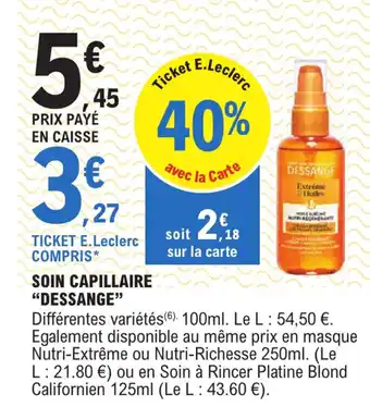SOIN CAPILLAIRE "DESSANGE"